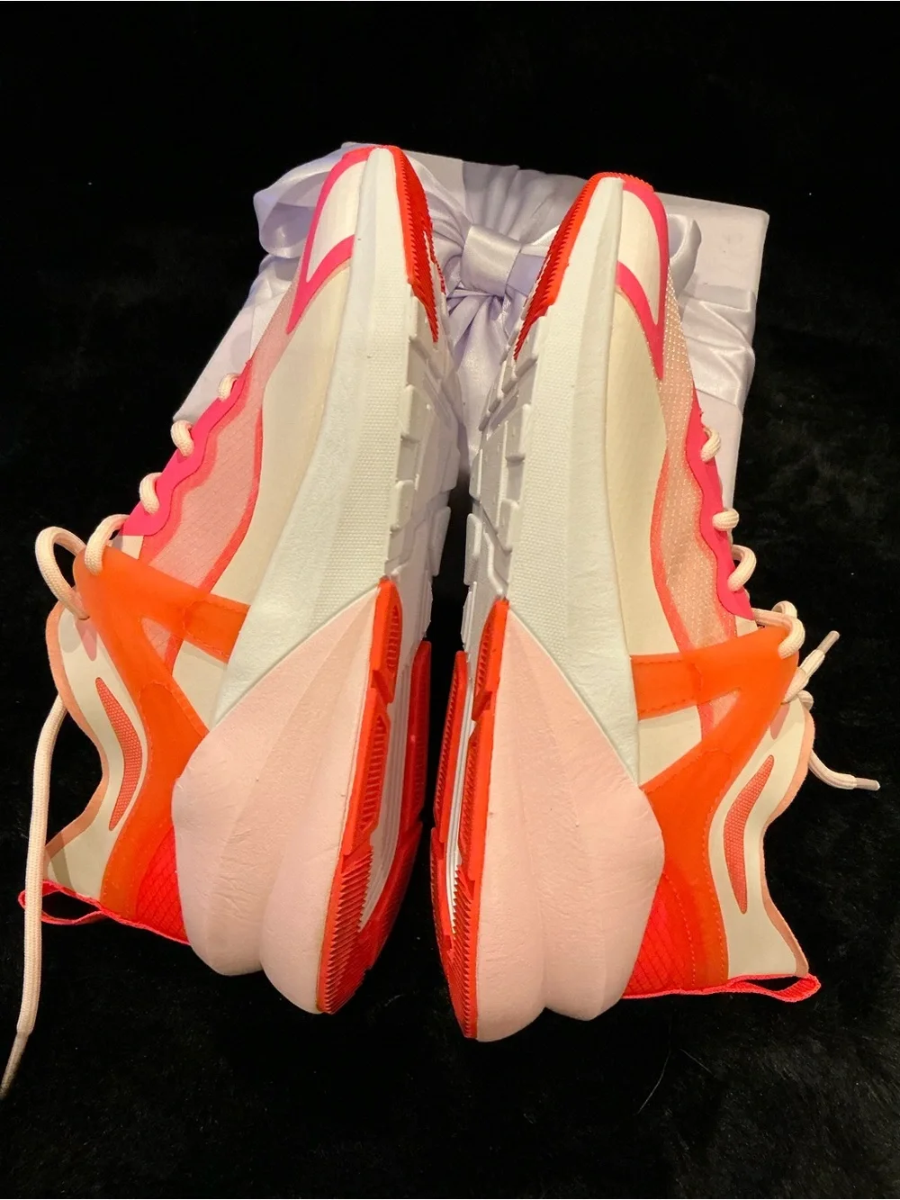 Fabletics Women's Pink & Orange Lace-Up Athletic Sneakers Size 7.5